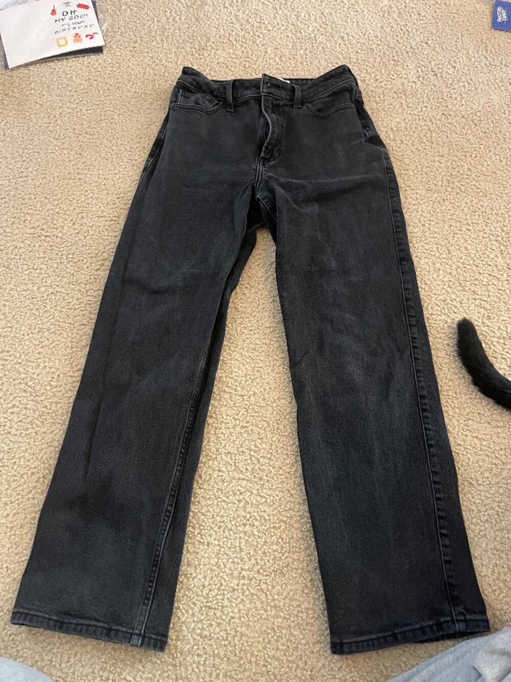 Hollister Ultra High-Rise Dad Jean | Black | Size 4s short/petite